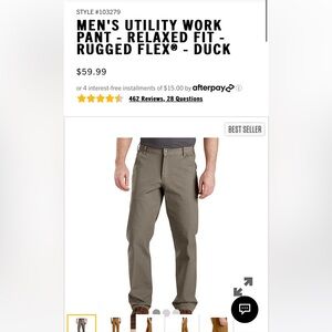 Carhart Rugged Flex® Relaxed Fit Duck Utility Work Pant